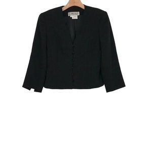 Carlisle women's jacket blazer black formal evening size 6 lined velvet buttons